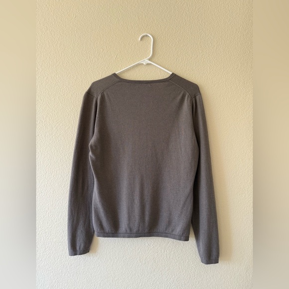 Avenue Women’s Charcoal V-Neck Sweater - Picture 5 of 9